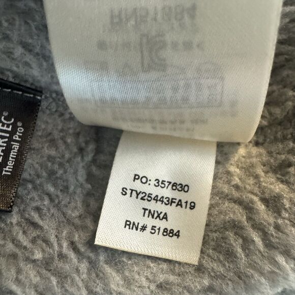 Patagonia Polartec Thermal Pro Gray w/Peach Trim 1/4 Snap Pocket Fleece Jacket M - Picture 7 of 7